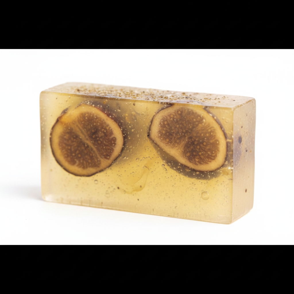 Close-up texture of fig and vitamin E glycerine soap – Arnia CraftyGirl