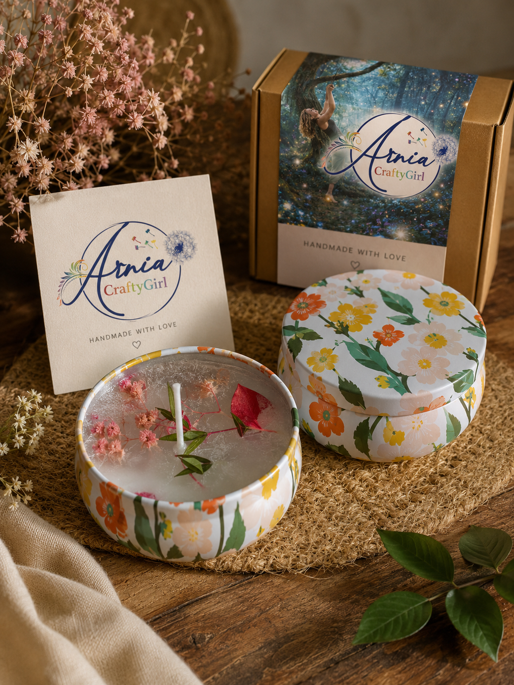 Fruity scented handcrafted artisan candle natural ingredients – Arnia CraftyGirl"