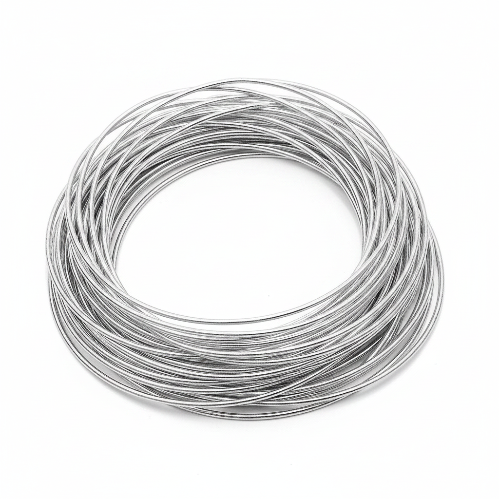 Handmade white silver wire spring bangles stacked on wrist – Arnia CraftyGirl